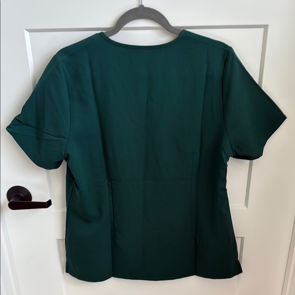 COPY - Figs Deep Green V-Neck Scrub Top - Picture 3 of 4